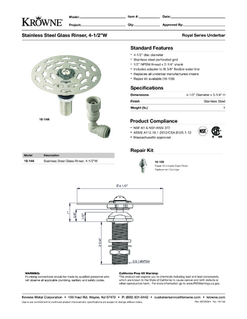 Spec Sheet