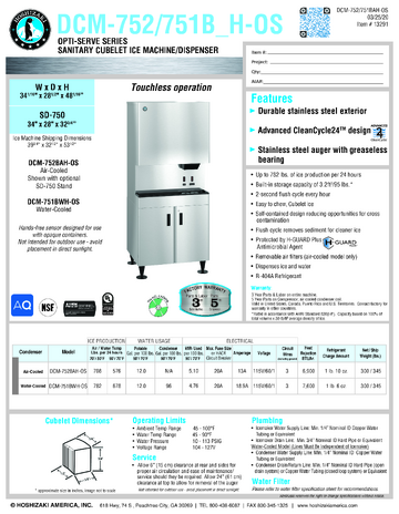 Spec Sheet