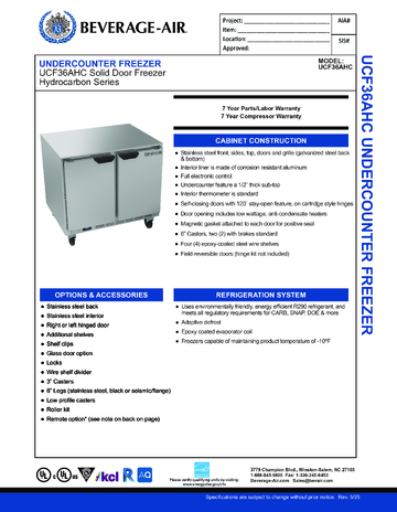 Spec Sheet
