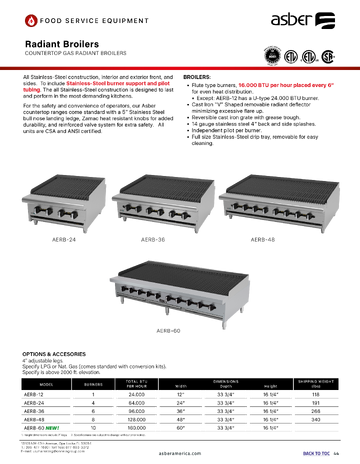 Spec Sheet