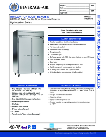 Spec Sheet