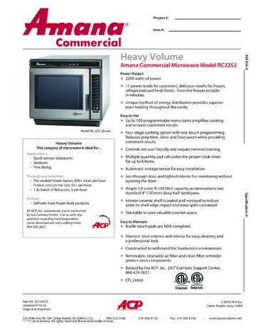 Spec Sheet