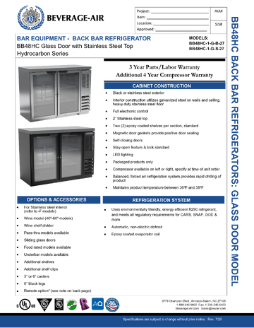 Spec Sheet