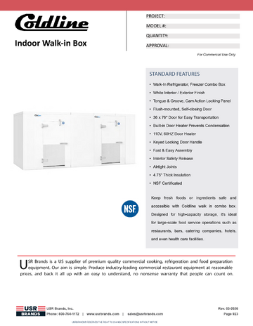 Spec Sheet