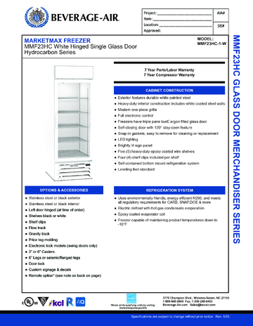 Spec Sheet