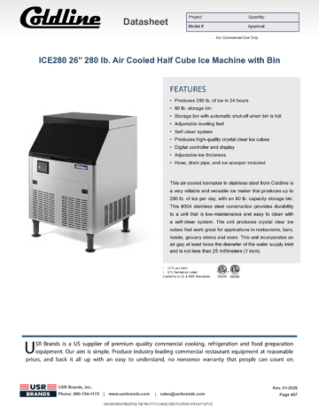 Spec Sheet