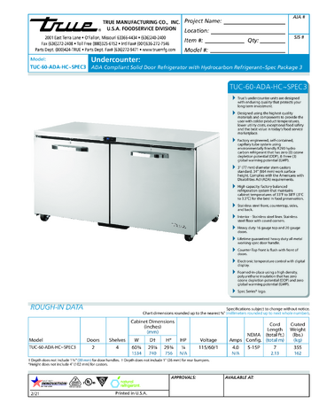 Spec Sheet