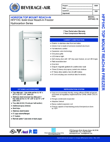 Spec Sheet