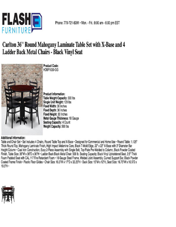 Spec Sheet