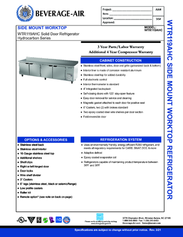 Spec Sheet