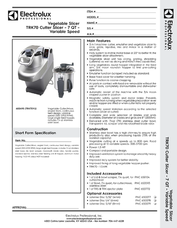 Spec Sheet