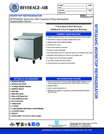 Spec Sheet