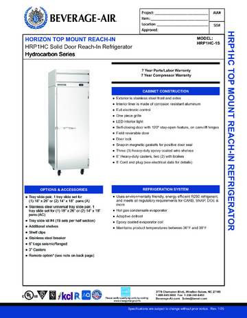 Spec Sheet