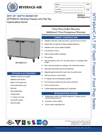 Spec Sheet