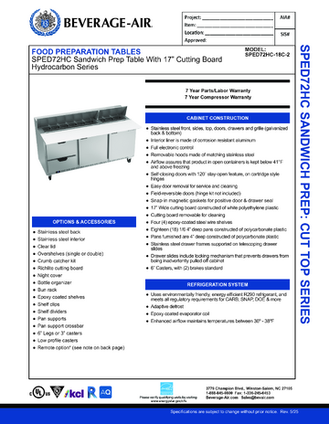 Spec Sheet