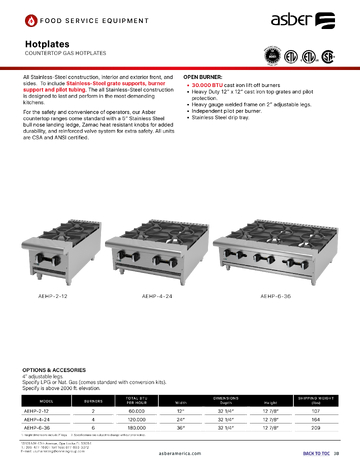 Spec Sheet