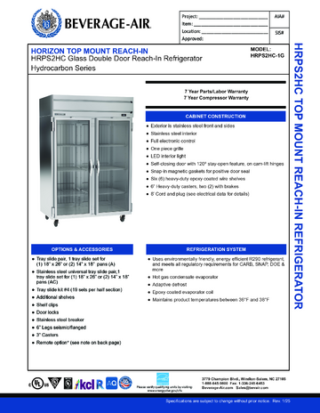 Spec Sheet