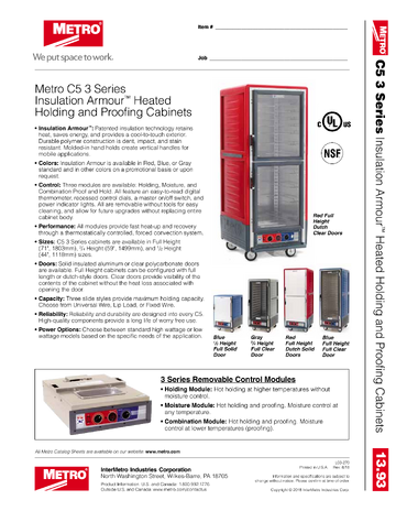Spec Sheet