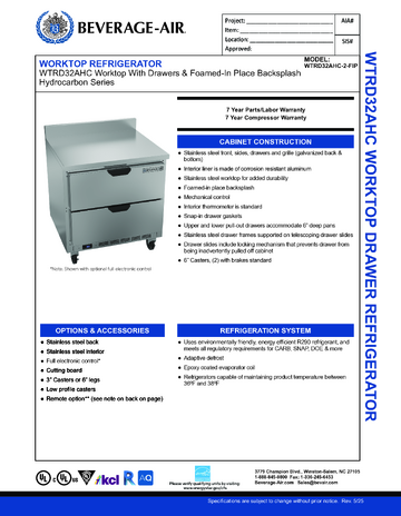 Spec Sheet