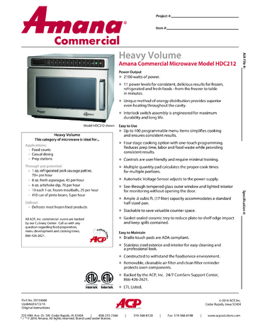 Spec Sheet