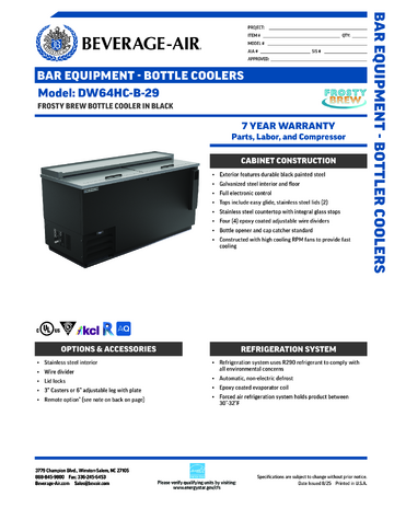 Spec Sheet
