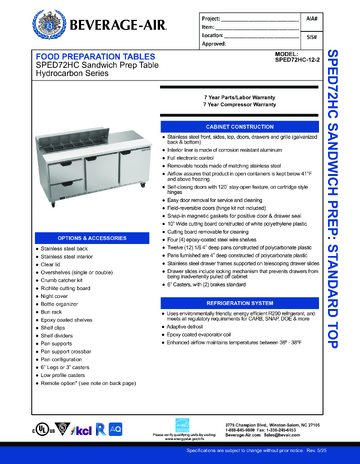 Spec Sheet