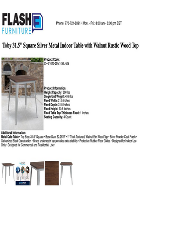Spec Sheet
