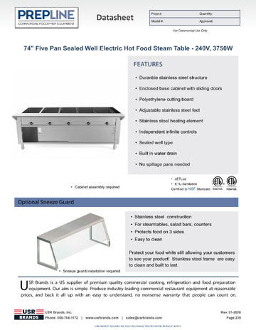 Spec Sheet