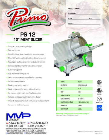Spec Sheet