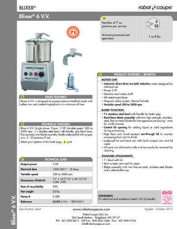Spec Sheet