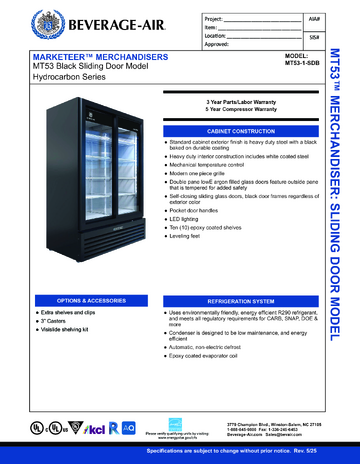 Spec Sheet
