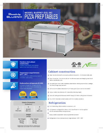 Spec Sheet