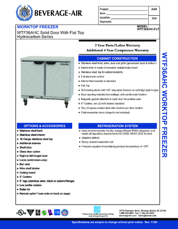 Spec Sheet