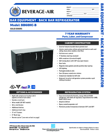 Spec Sheet