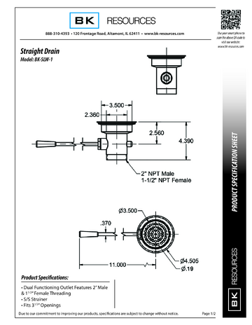Spec Sheet