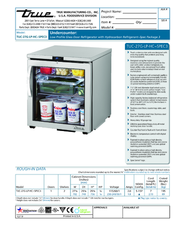 Spec Sheet