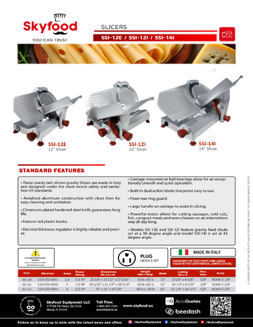 Spec Sheet