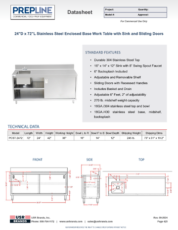 Spec Sheet