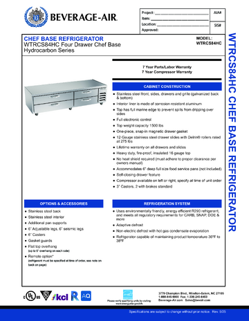 Spec Sheet