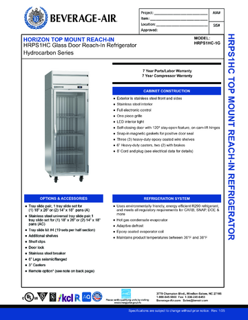 Spec Sheet