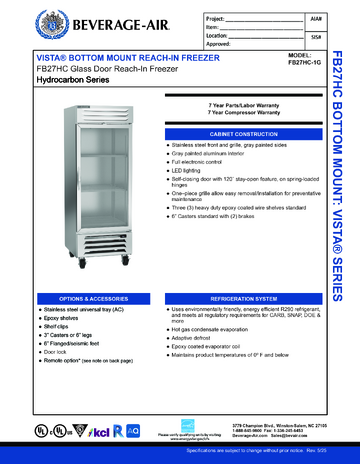 Spec Sheet
