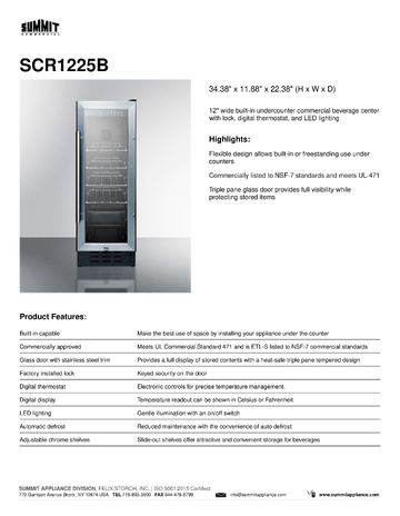 Spec Sheet