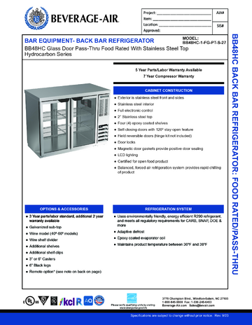 Spec Sheet