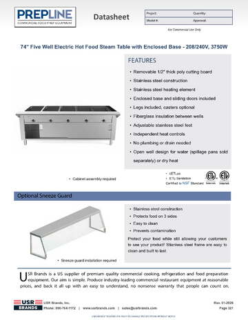 Spec Sheet