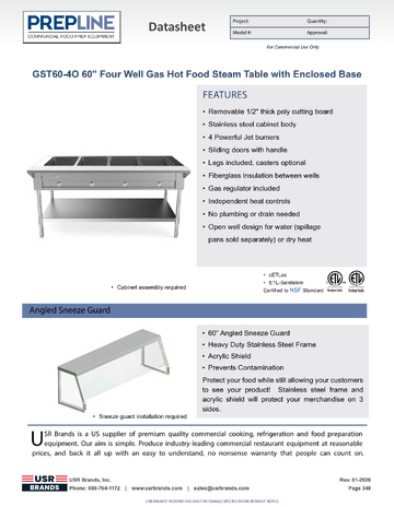 Spec Sheet