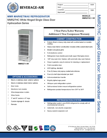 Spec Sheet