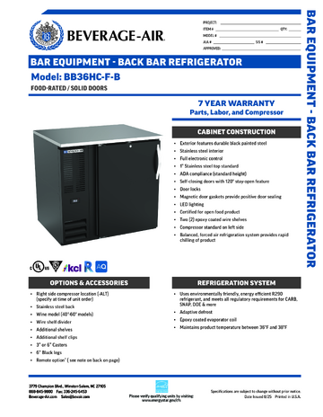 Spec Sheet