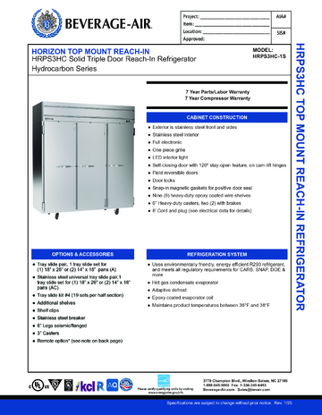 Spec Sheet