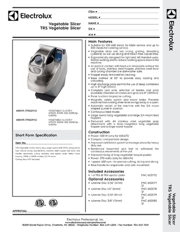 Spec Sheet