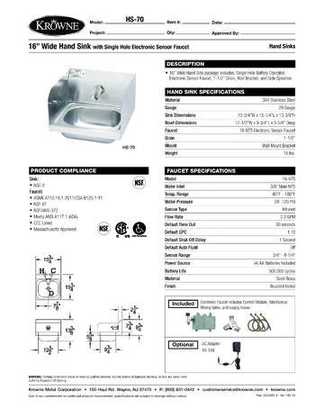 Spec Sheet
